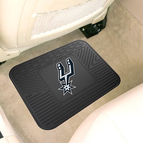 Miniatura 7 de Fanmats - Tapete para carga resistente, de vinilo, con diseño de los San Antonio Spurs de la NBA, 2 alfombrillas, Negro