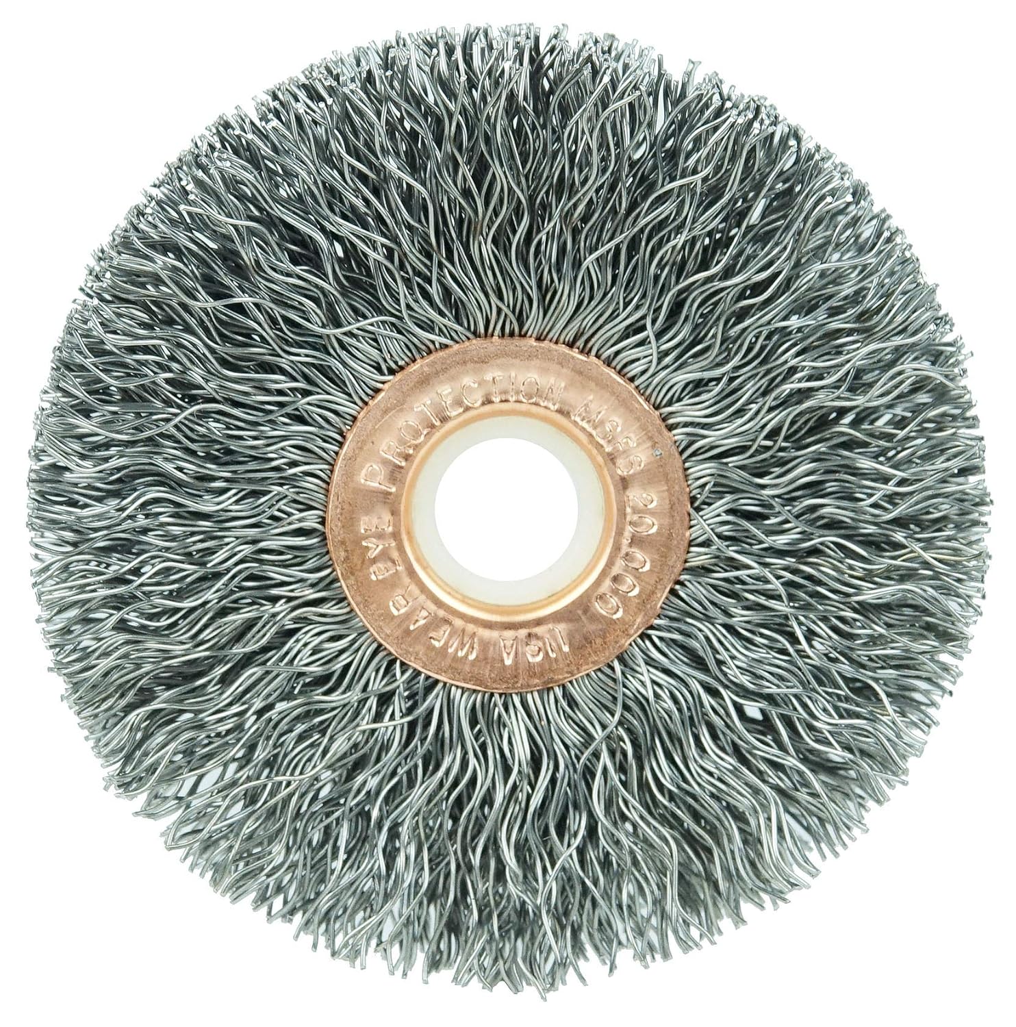 Weiler 15513 2-1/2" Crimped Wire Wheel, .0118" Steel Fill, 1/2"-3/8" Arbor Hole, Made in The USA (Pack of 10)