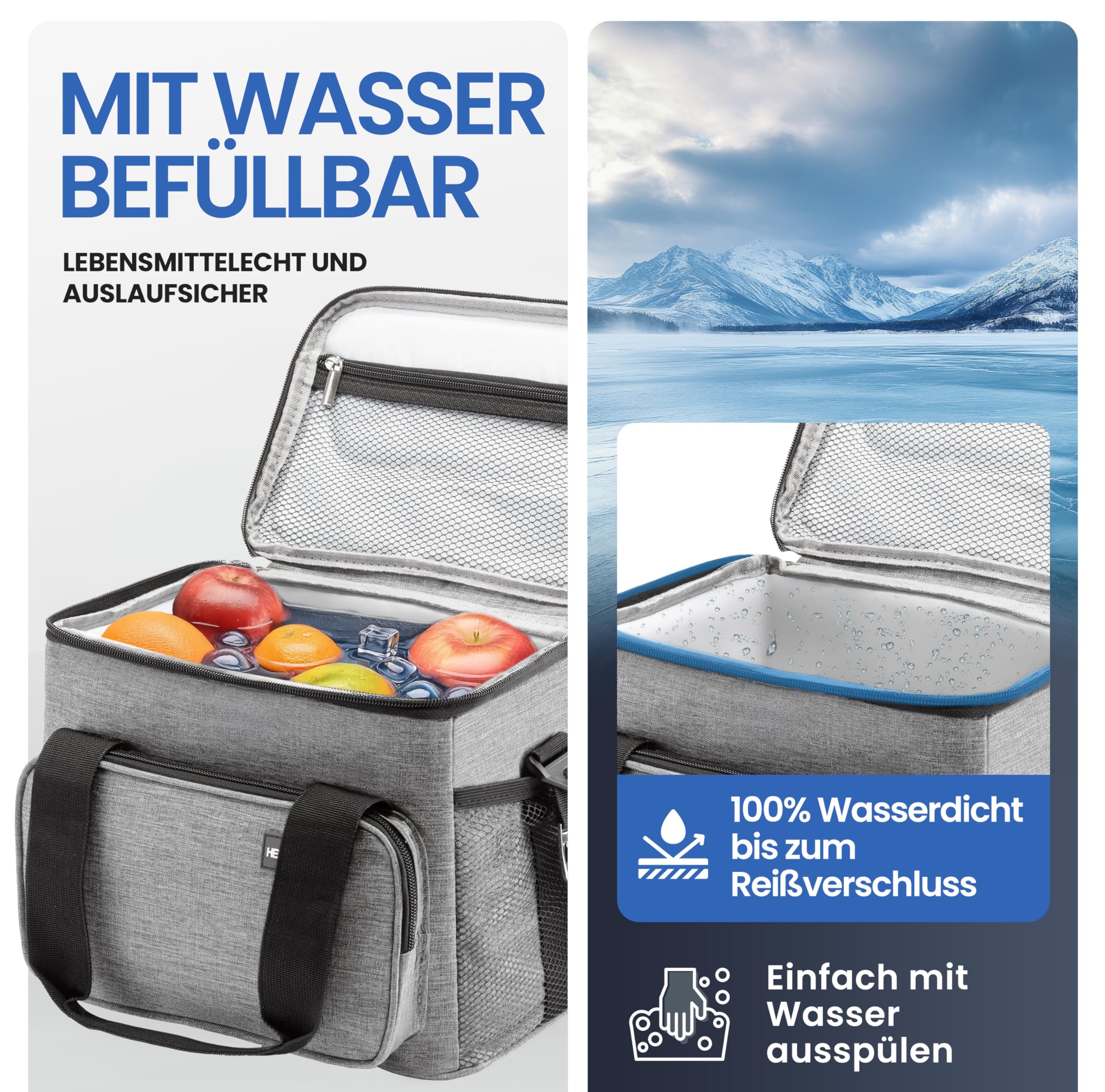 HELDENWERK Borsa Termica Piccola E Pieghevole, 10 L, Termica Isolata