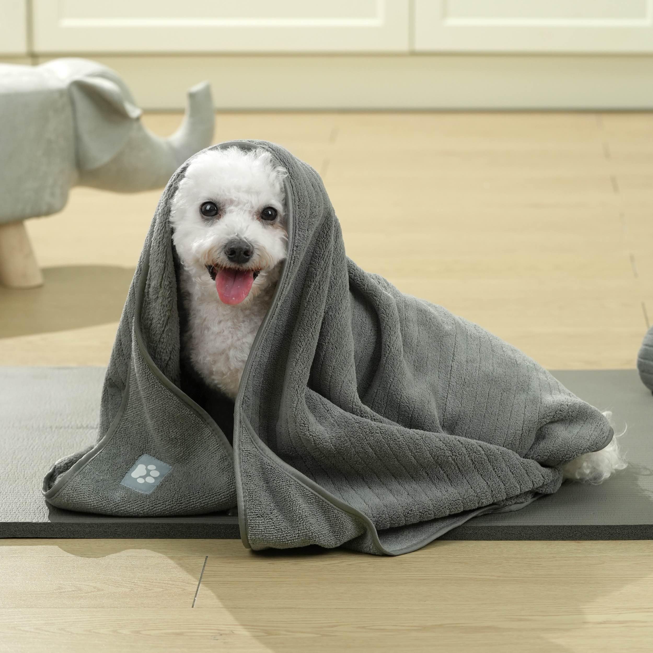 Asciugamani Rapid Asciugatura Per Cani - 2 Pezzi Microfibra 90x50 Cm - Foto 8