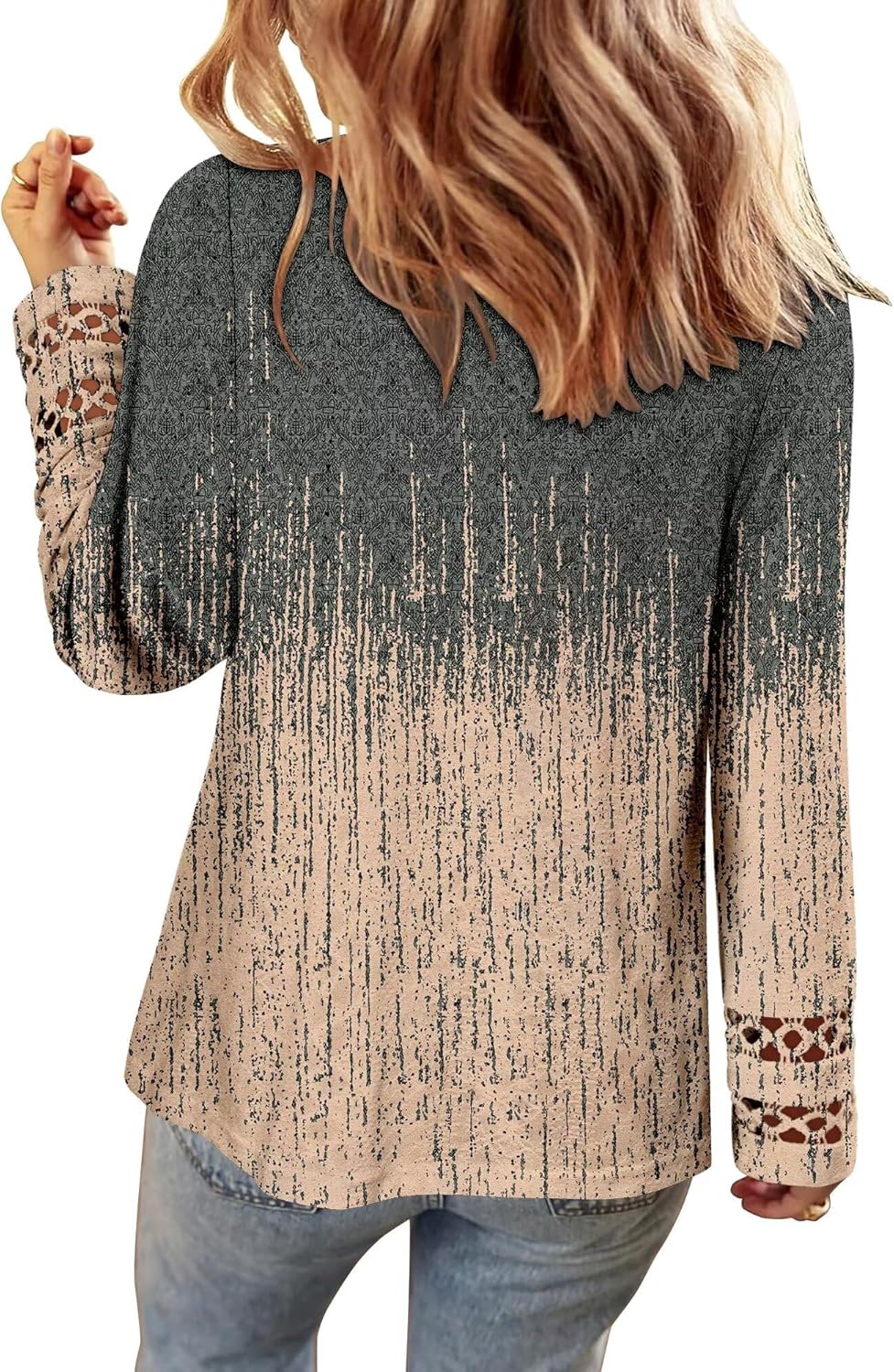 Magritta Womens Long Sleeve Casual Tunic Tops 2025 Winter Loose Dressy Shirts V Neck Flare Blouses - Image 4