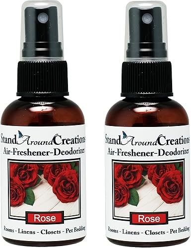 Set de 2 - Spray concentrado para habitación/ropa de cama/ambientador de ambientador - 2 onzas líquidas - Aroma - Rosa: Un jardín de rosas rojas