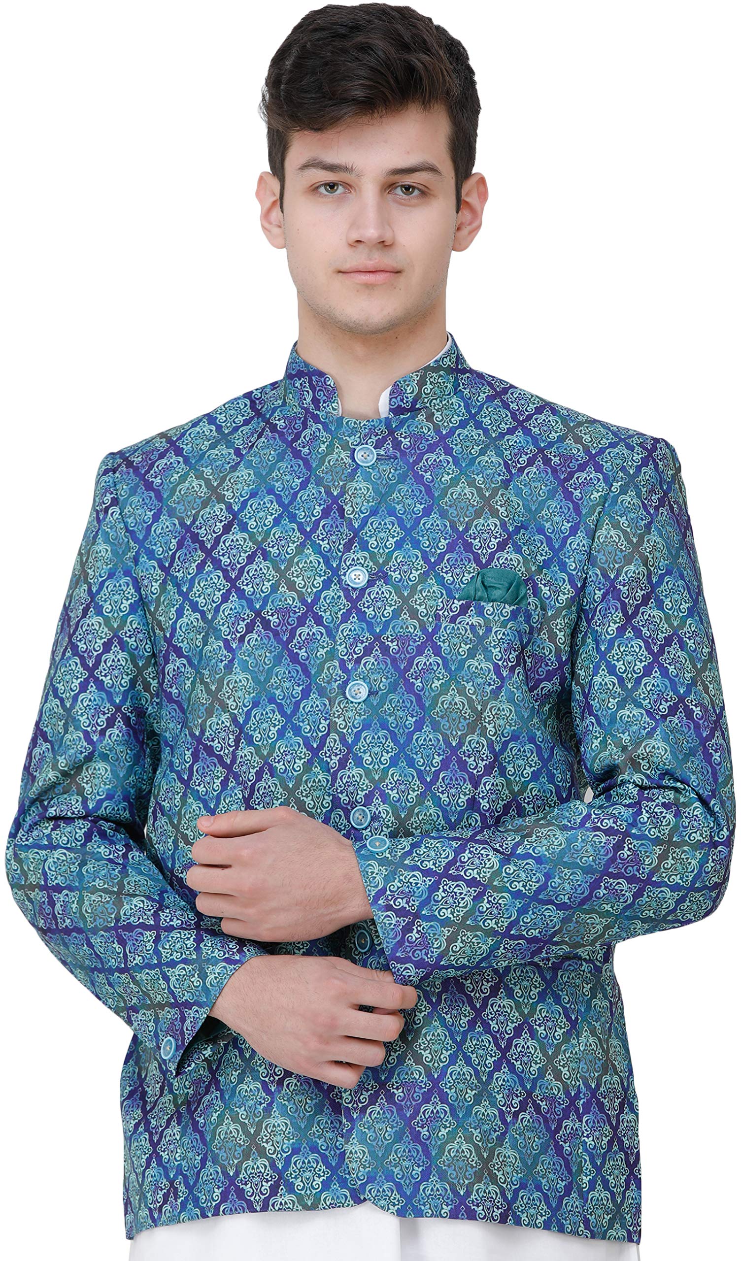 exotic india Men's Notch Lapel Regular Lehenga Choli-picture-29