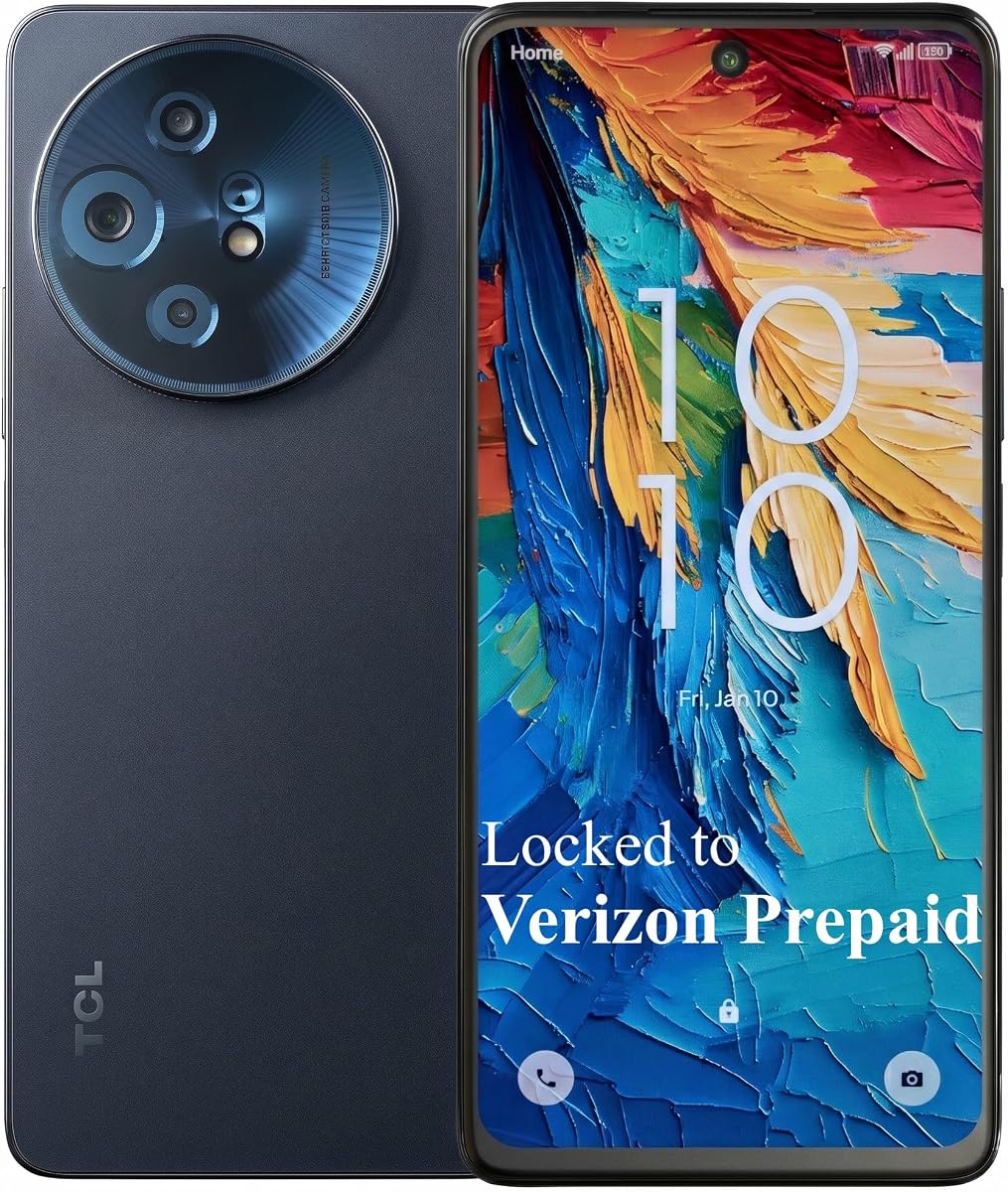 Prepaid Alcatel 50XL NXTPAPER 5G, 128GB (Locked to Verizon Prepaid) | Prepaid Smartphone - 6.6" FHD+ Paper-Like Display, 5010mAh Battery, 50MP Triple Camera, Space Blue