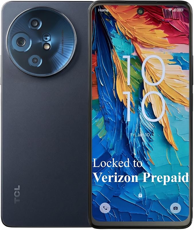 Prepaid Alcatel 50XL NXTPAPER 5G, 128GB (Locked to Verizon Prepaid) | Prepaid Smartphone - 6.6" FHD+ Paper-Like Display, 5010mAh Battery, 50MP Triple Camera, Space Blue