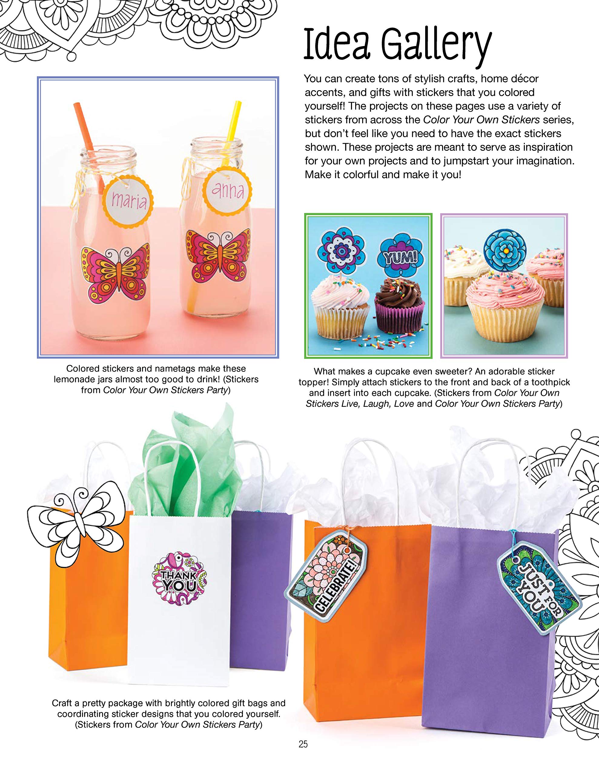 Color Your Own Stickers Party: Just Color, Peel & Stick: 8