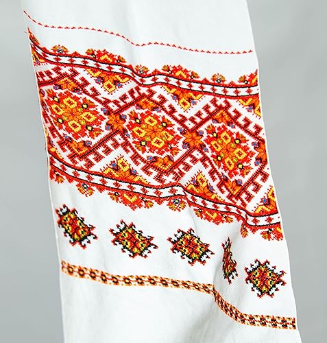 Miniatura 9 de 78.7x11.8 in Ucrania Rushnyk mano punto de cruz bordado naranja decoración de la boda