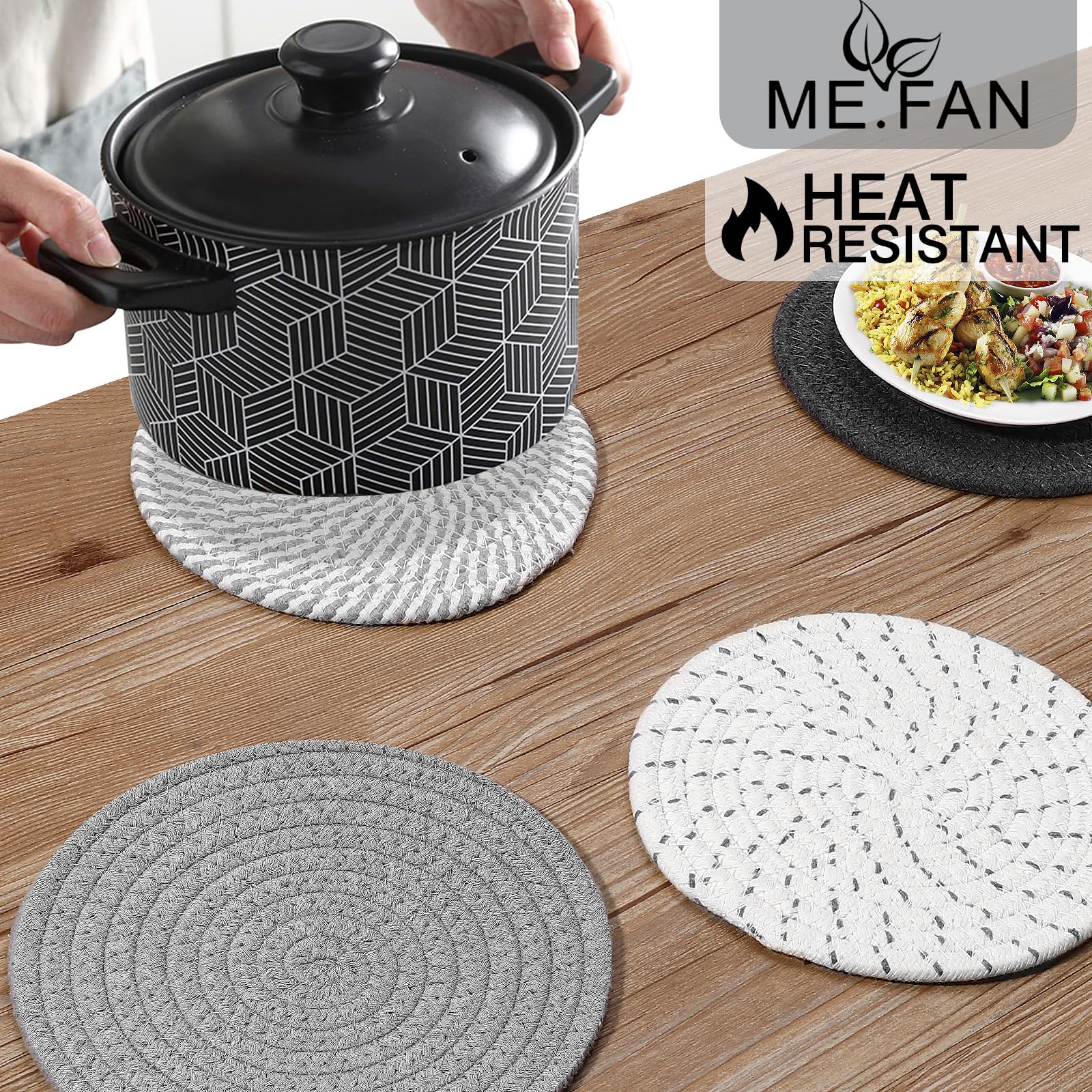 ME.FAN Cotton Trivets - 8 Set Heat Resistant -5 ME.FAN Cotton Trivets - 8 Set Heat Resistant -5