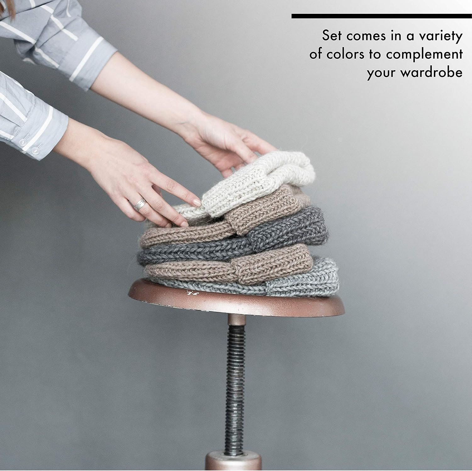 Cashmere Boutique: 100% Pure Cashmere Infinity Scarf (Color: Brown, Size: 12" x 32") - Image 6