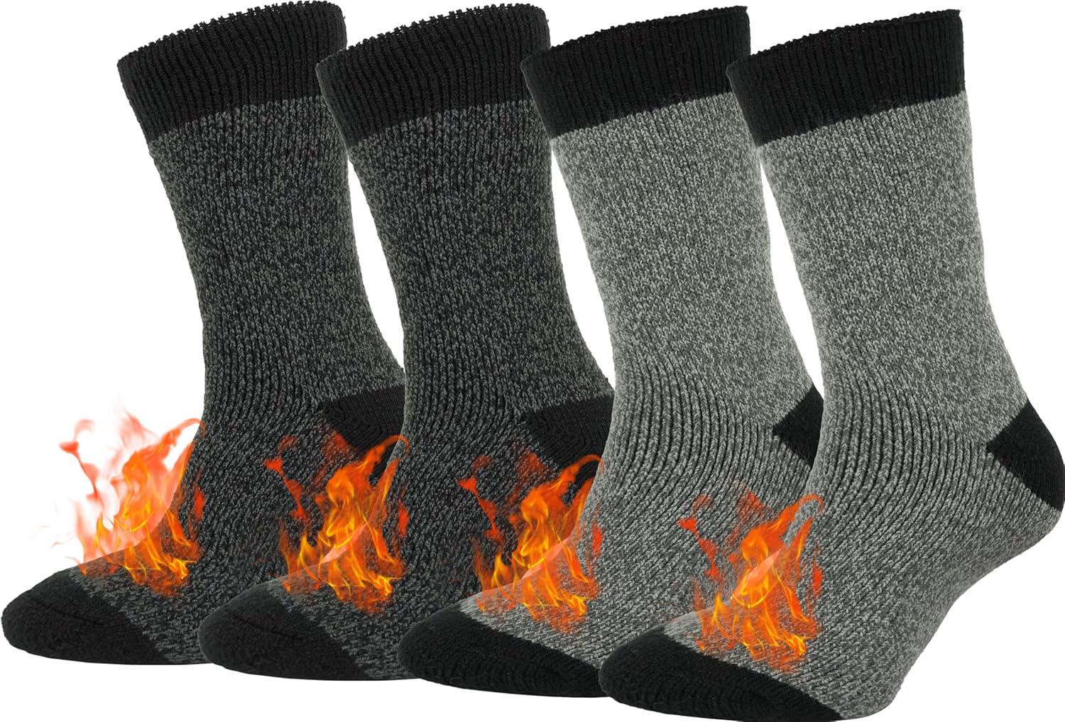 BomKinta Thermal Socks Men - Winter Warm Crew Socks - Cozy Soft Thick Christmas Boot Socks Gifts Size 7-11