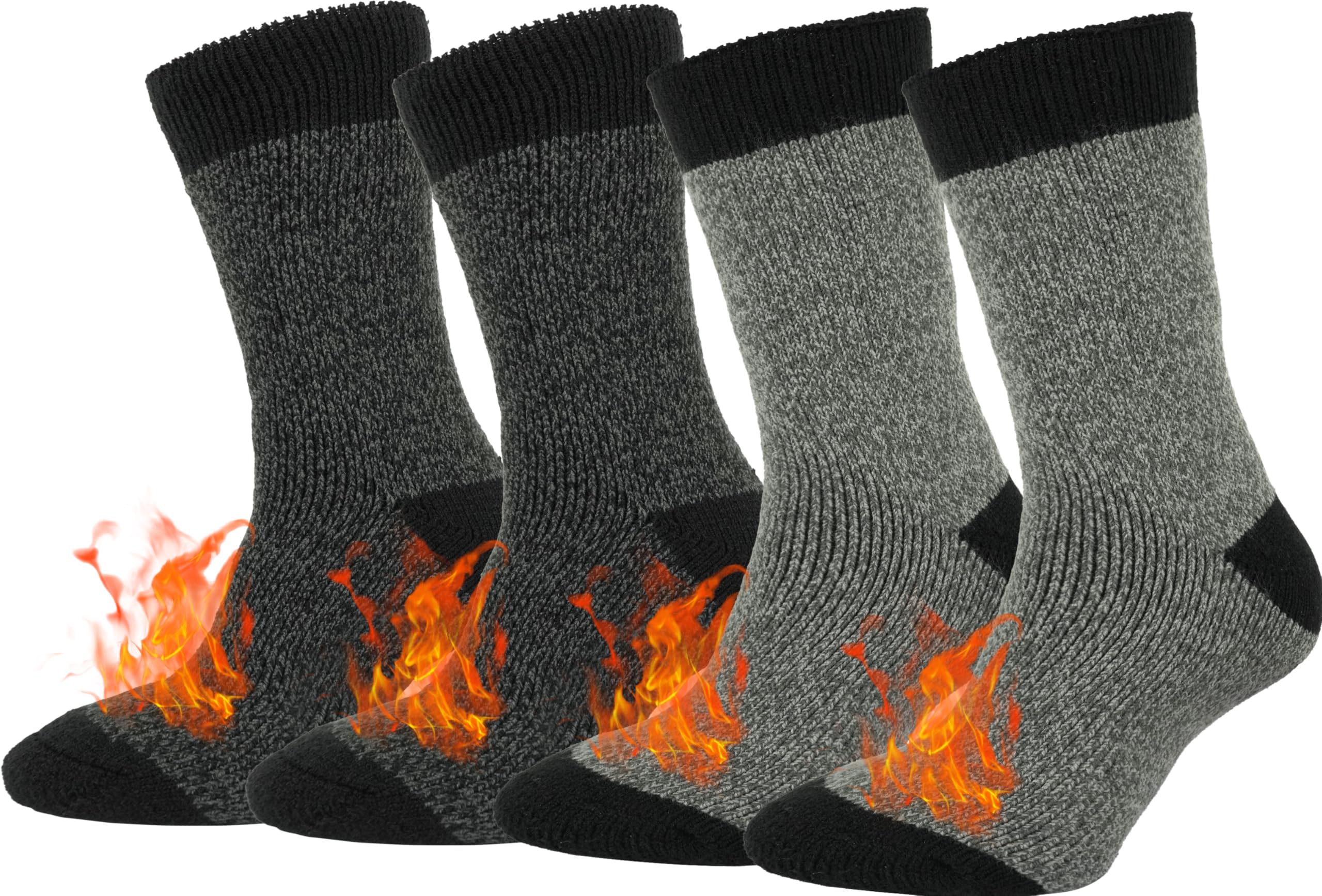 bomkinta Thermal Socks Men - Winter Warm Socks for Cold Weather Crew Socks - Cozy Soft Thick Christmas Boot Socks Size 7-11-picture-34