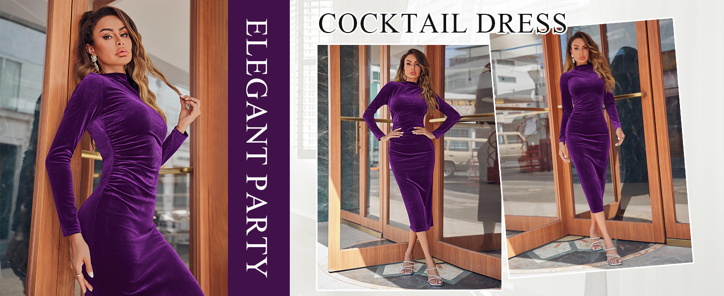 velvet bodycon dress amazon Amazon.com: IHOT Womens Sexy Bodycon Cocktail Dress for Wedding Guest Long  Sleeve Faux Wrap Holiday Family Photo Dress Deep V Neck Ruched Sheath Club  Party Velvet Fall Mini Dress Black Small :