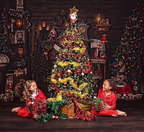 Miniatura 8 de Guirnalda de oropel de 25 pies, perfecta para vacaciones, Día de los Caídos, 4 de julio, Navidad, celebración de Año Nuevo, bodas, cumpleaños,