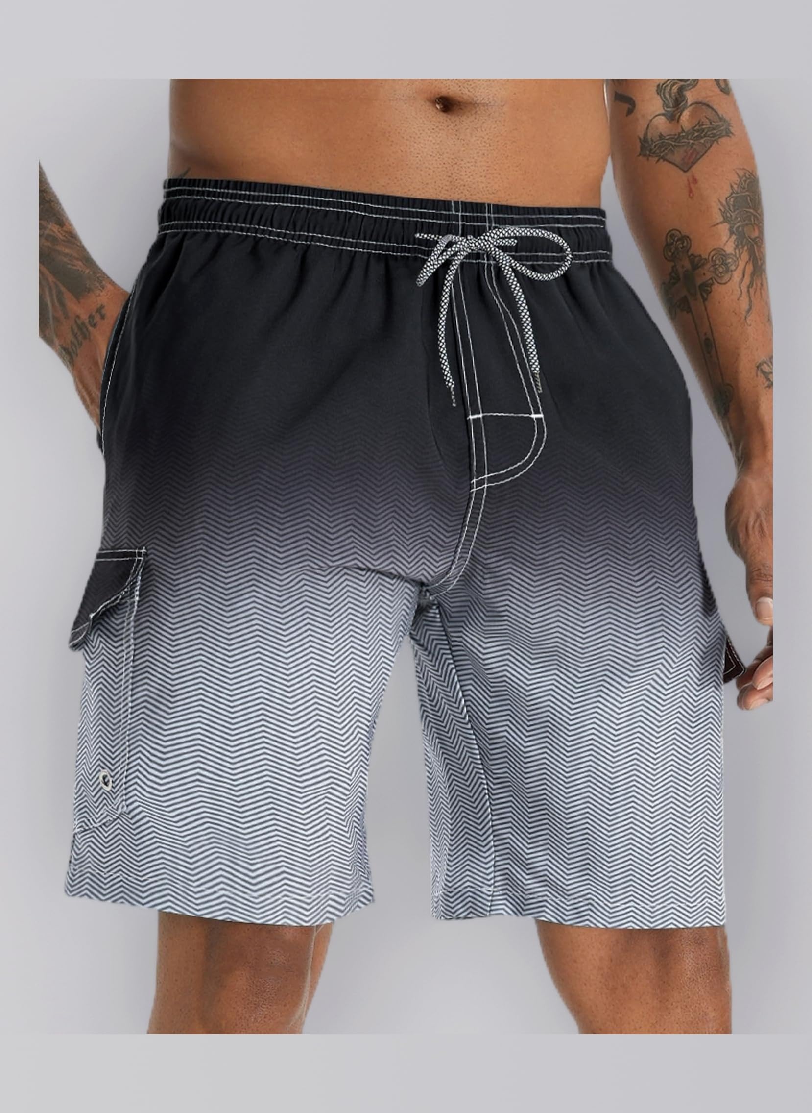 APTRO Men's Swimming Shorts Board Shorts Quick Dry Swimming Trunks Summer Beach Shorts with mesh Lining 02