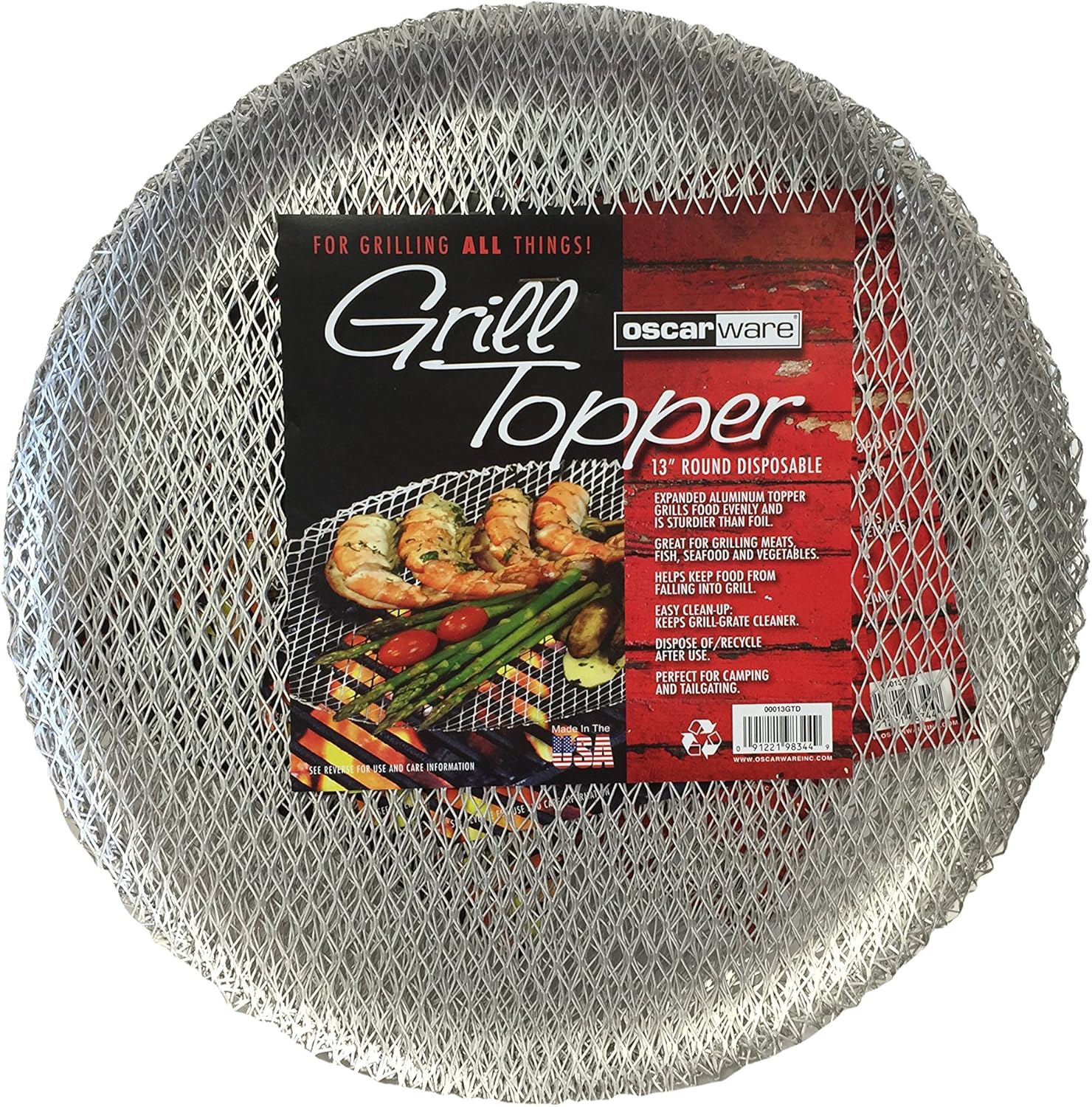 13" Round Disposable Grill Topper Oscarware Disposable