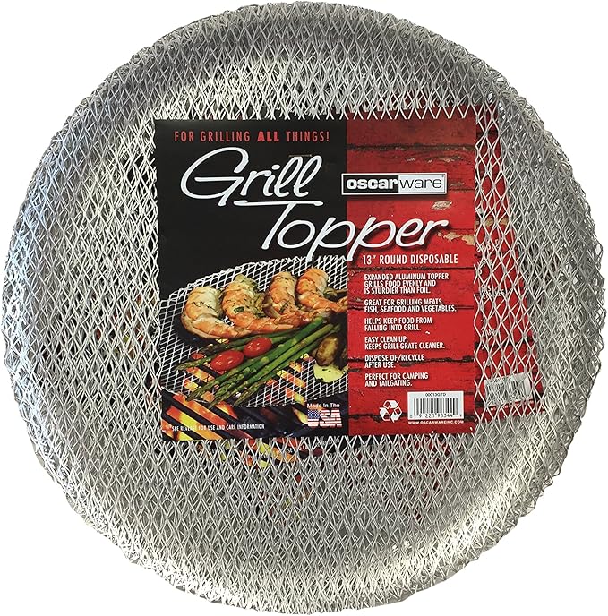 13" Round Disposable Grill Topper Oscarware Disposable