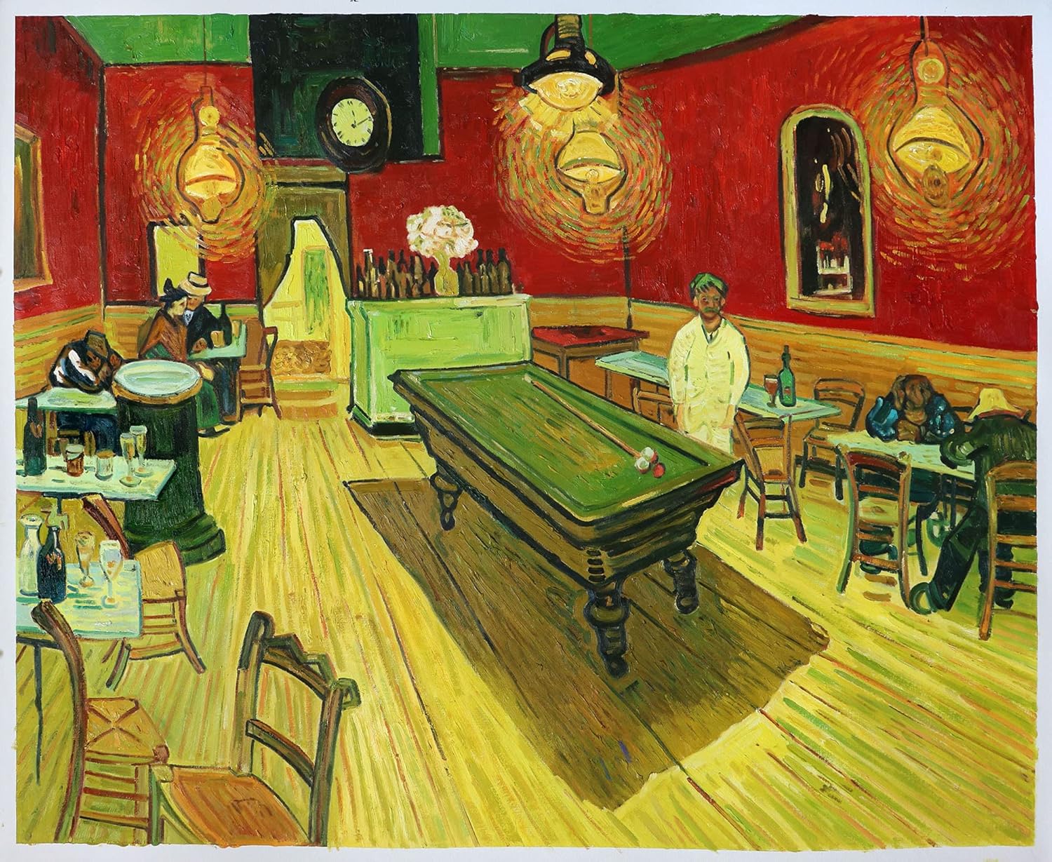 Amazon.com: The Night Cafe - Vincent van Gogh high quality hand-painted oil  painting reproduction,billiards table,dinning room wall decor,coffee room  wall decoration : Handmade Products
