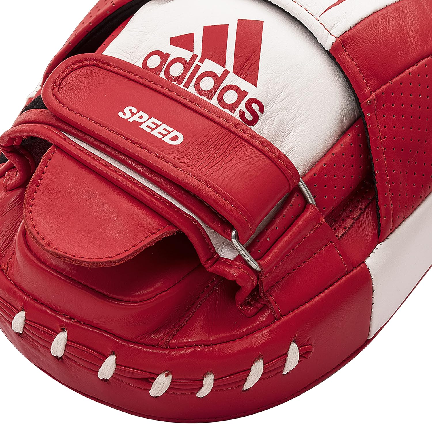 adidas Speed Micro Air Focus Mitts - for Boxing, Kickboxing, Coaching, and Training - for Men, Women, Unisex - Black/Red/Gold/Red/White - Standard Size
