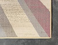 Vista 9 de Unique Loom Barista Collection - Alfombra Ngada (2 pies 2 pulgadas x 3 pies 1 pulgada, Rectangular, Beige/Rojo)