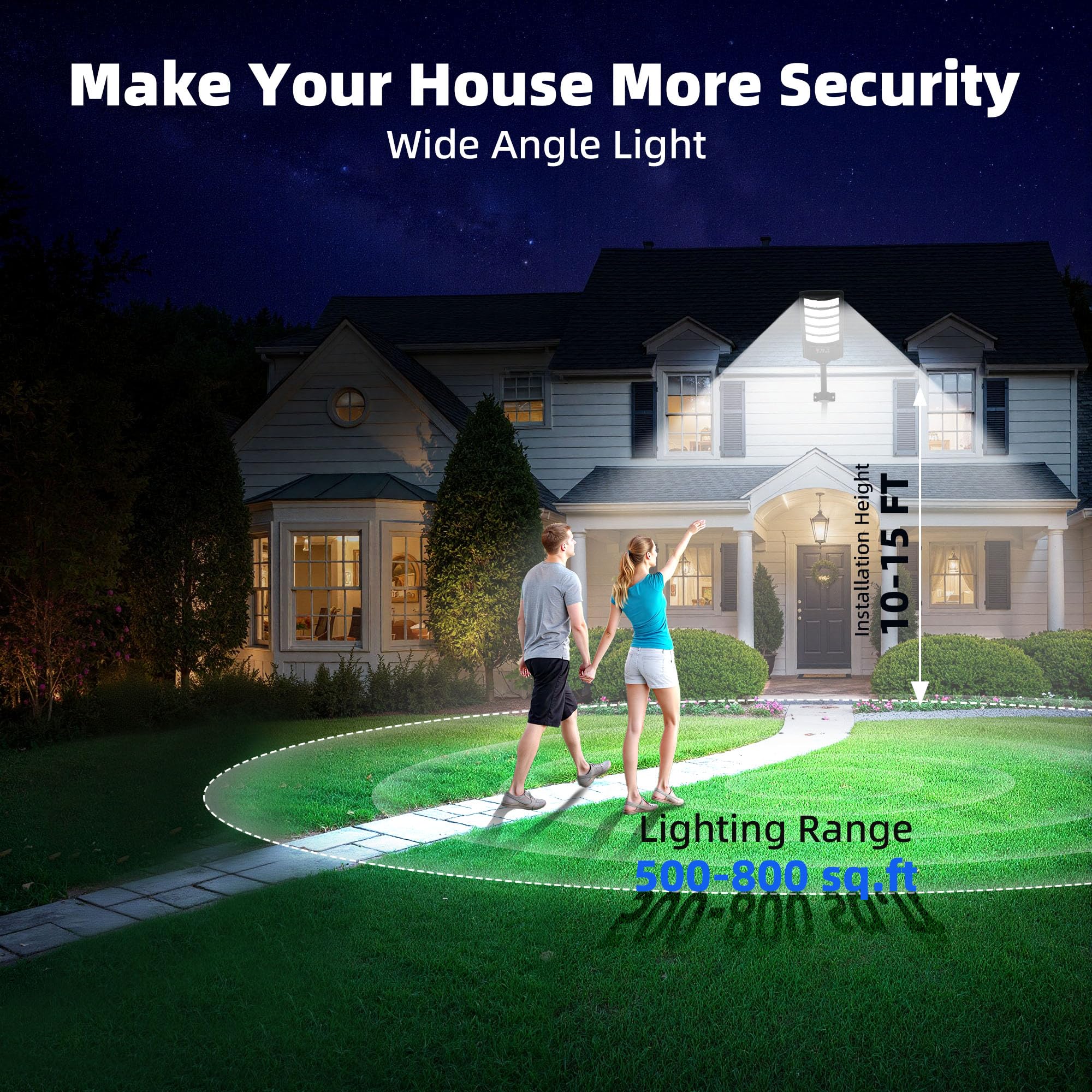 Solar Street Lights - 2 Pack Security Lighting -3