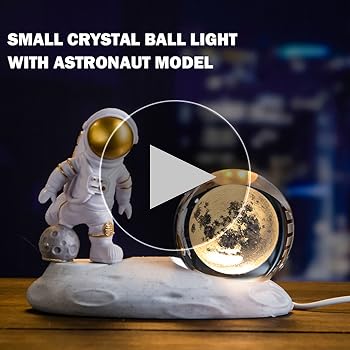 ASTRO GLASSBALL MOOD LIGHT ムードライト Coyoohouse 3D Astronaut Crystal Ball Night Light, 3D Inner