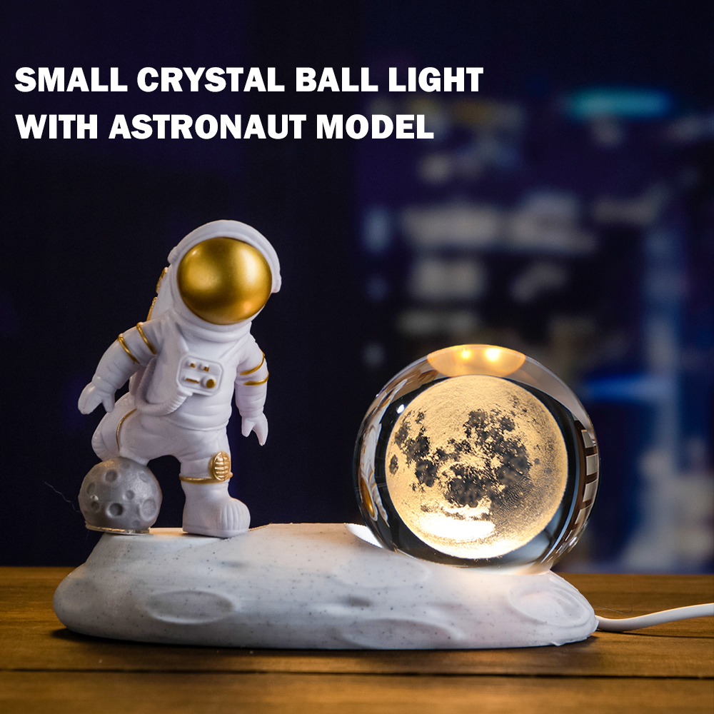 Coyoohouse 3D Astronaut Crystal Ball Night Light, 3D Inner