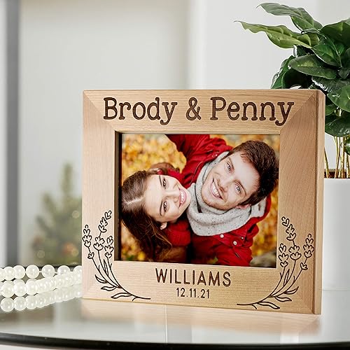 Vista 12 de GIFTBYGIFTY Marcos de fotos de amor personalizados para parejas con nombre, 4 x 6 pulgadas, regalos de San Valentín personalizados para él, ella