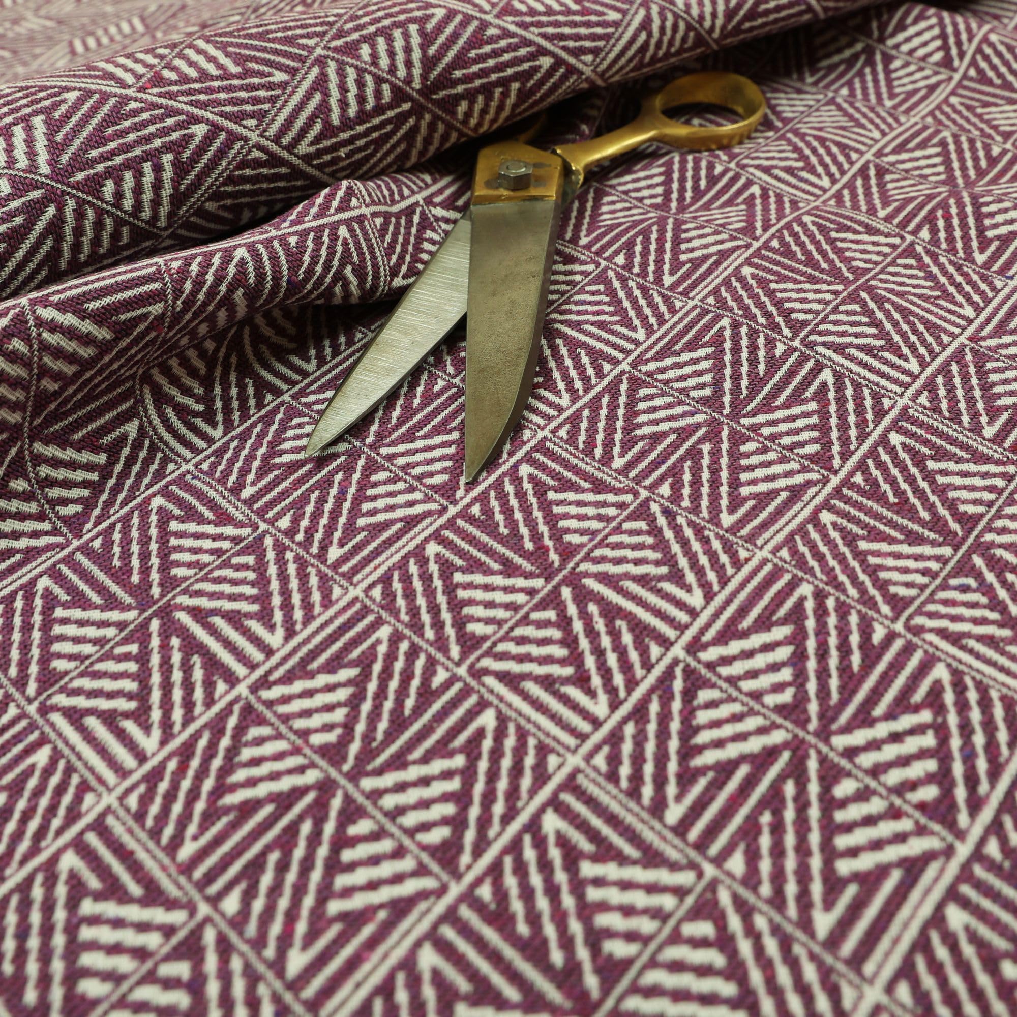 Semi Plain Textured Upholstery Fabric, Purple — image 1