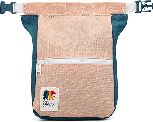 Miniatura 7 de Kulshan Bouldering Bucket, bolsa de tiza de gran tamaño para escalada en roca, maceta de tiza con cierre magnético enrollable, bucle de cepillo