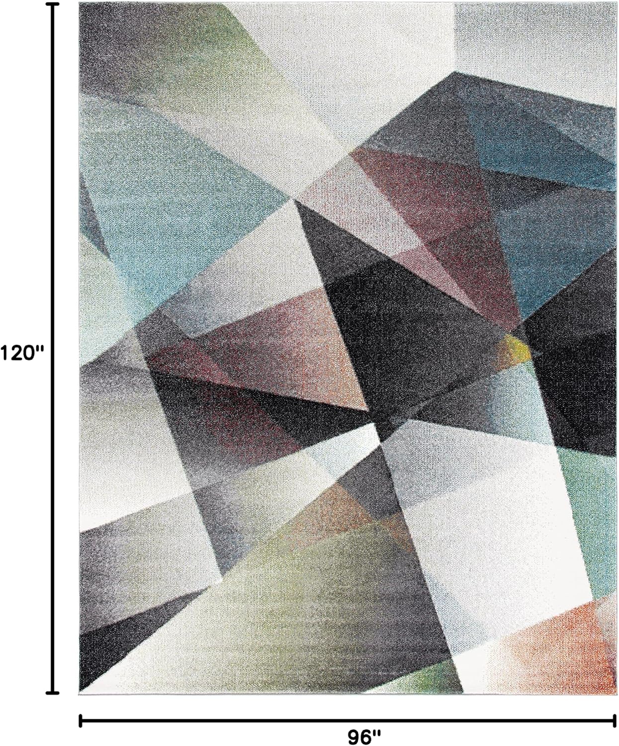 SAFAVIEH Area Rug 8x10 - Porcello Collection - Large - Grey & Multi, Modern Abstract Design, Non-Shedding & Easy Cleaning, Ideal for Living Room, Bedroom, Office, Dining Space (PRL6939B)