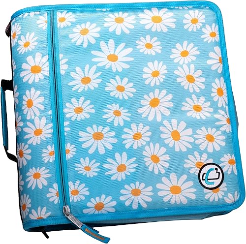 Case-it The Mighty - Carpeta con cremallera y pestañas, juntas tóricas de 3 pulgadas, carpeta de archivos expandible con pestañas de 5 colores,