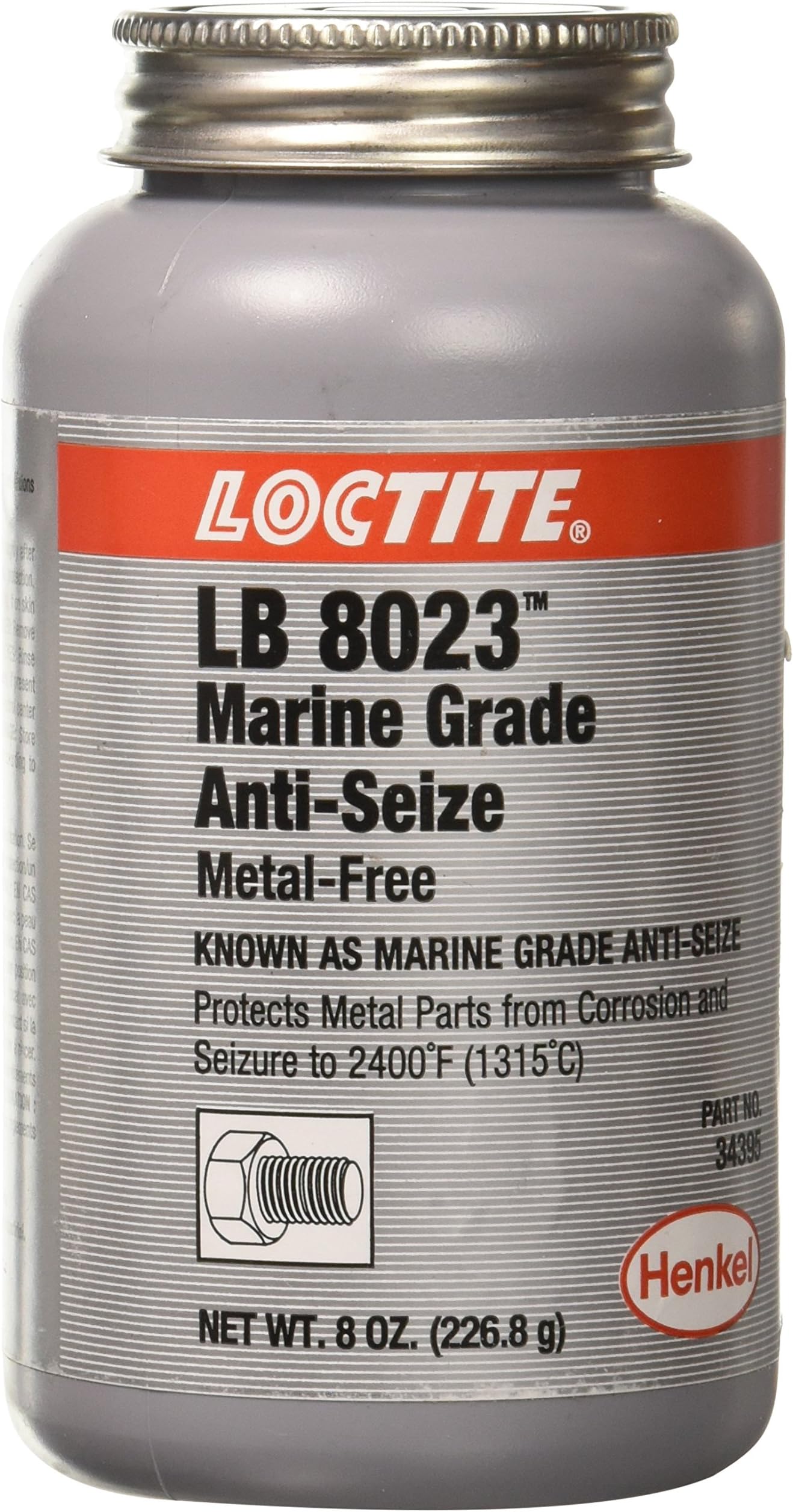 299175 Paste Anti-Seize Lubricant, -20 to 2400 degrees F Temperature Range, 8 oz Can