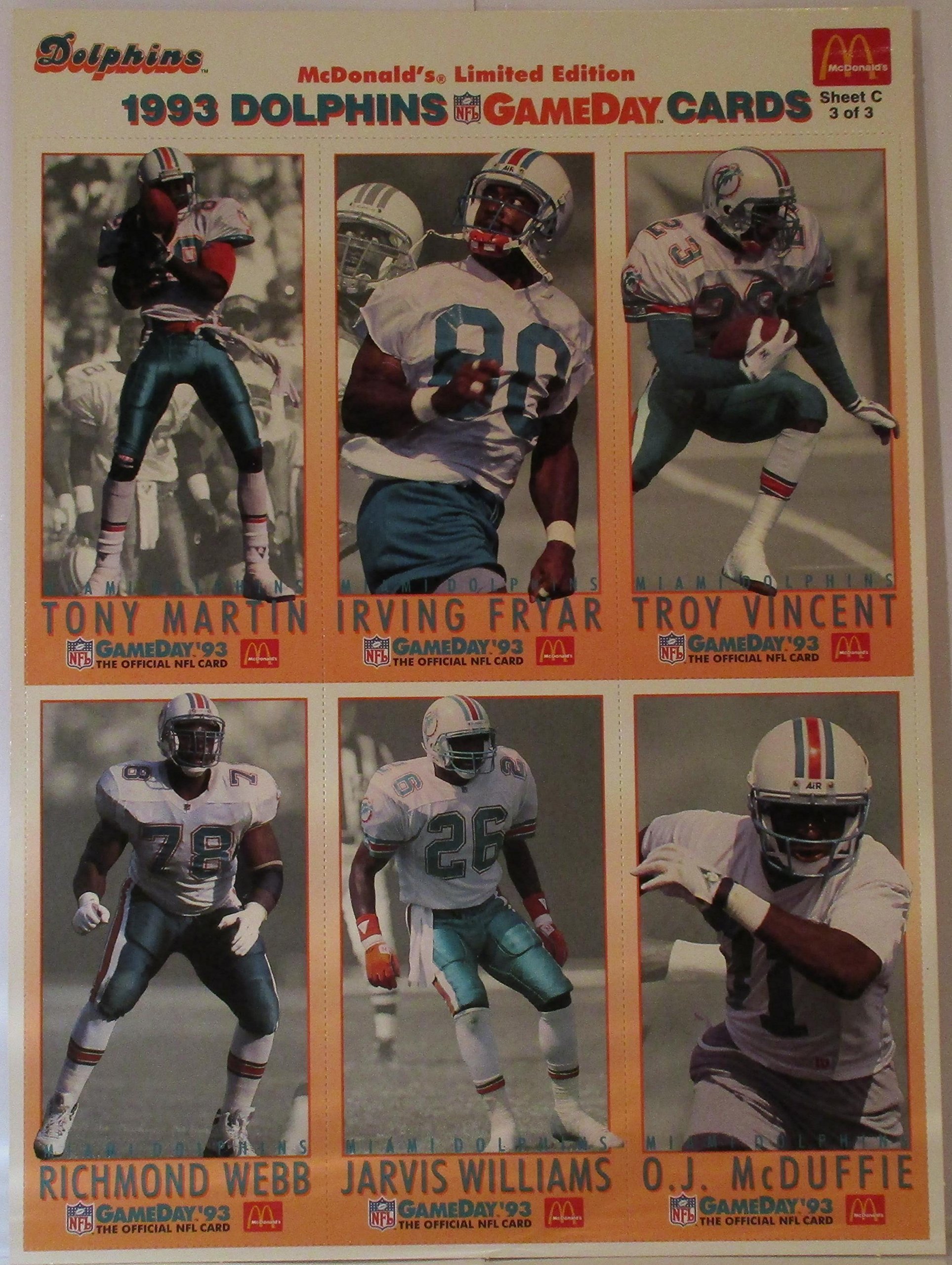 Amazon.com : Mcdonalds 1993 Gameday Limited Edition Collector Cards :  Sports Related Trading Cards : Sports & Outdoors