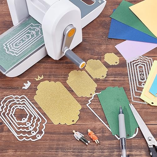 Miniatura 7 de ORIGACH Juego de 5 36 troqueles de corte de metal, troqueles de troquel, plantillas en relieve, herramienta para álbumes de recortes de tarjetas DIY