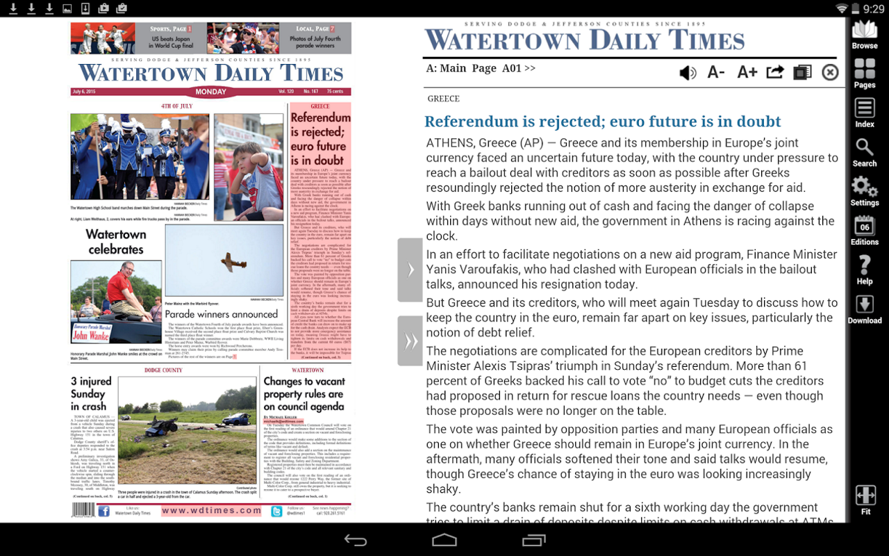Watertown Daily Times App on Amazon Appstore