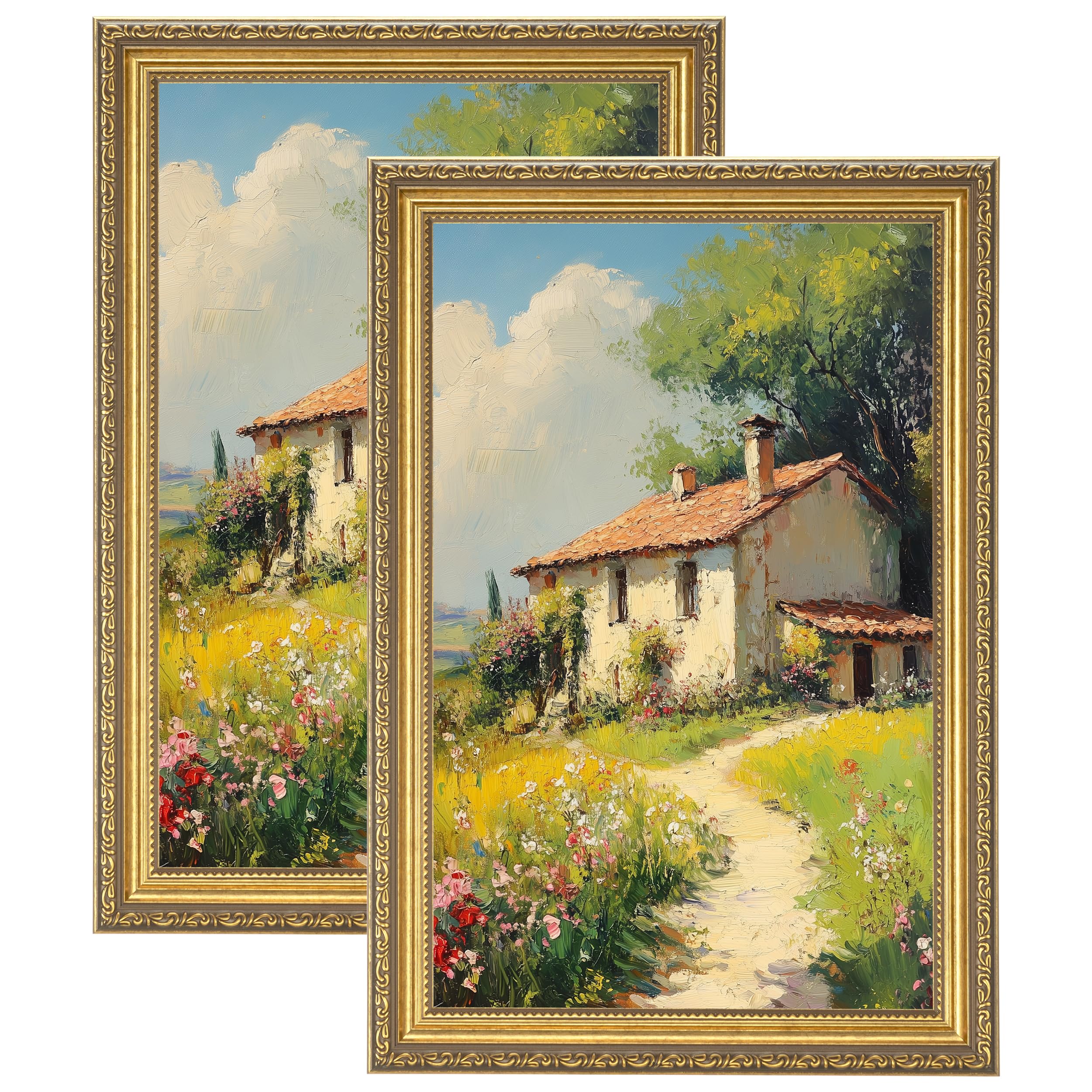 eletecpro 11x17 Picture Frames Set of 2 with Clear Acrylic Cover, Gold