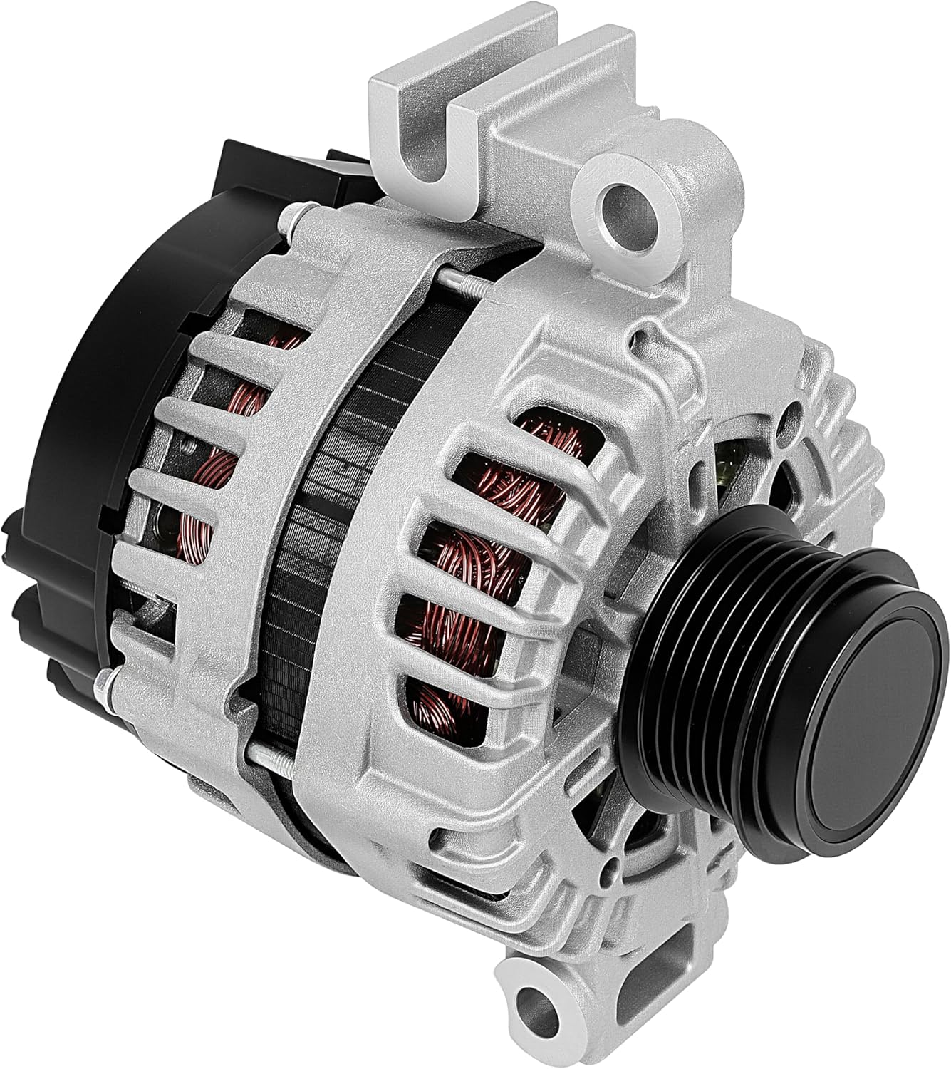 150A SCITOO Alternator New for Chevrolet for Camaro 3.6L 2010-2012,for Chevrolet for Colorado 3.6L 2015-2016,for GMC for Canyon 3.6L 2015-2016 12V CW 6-Groove Decoupler Pulley Ref: 11485 AL8876X