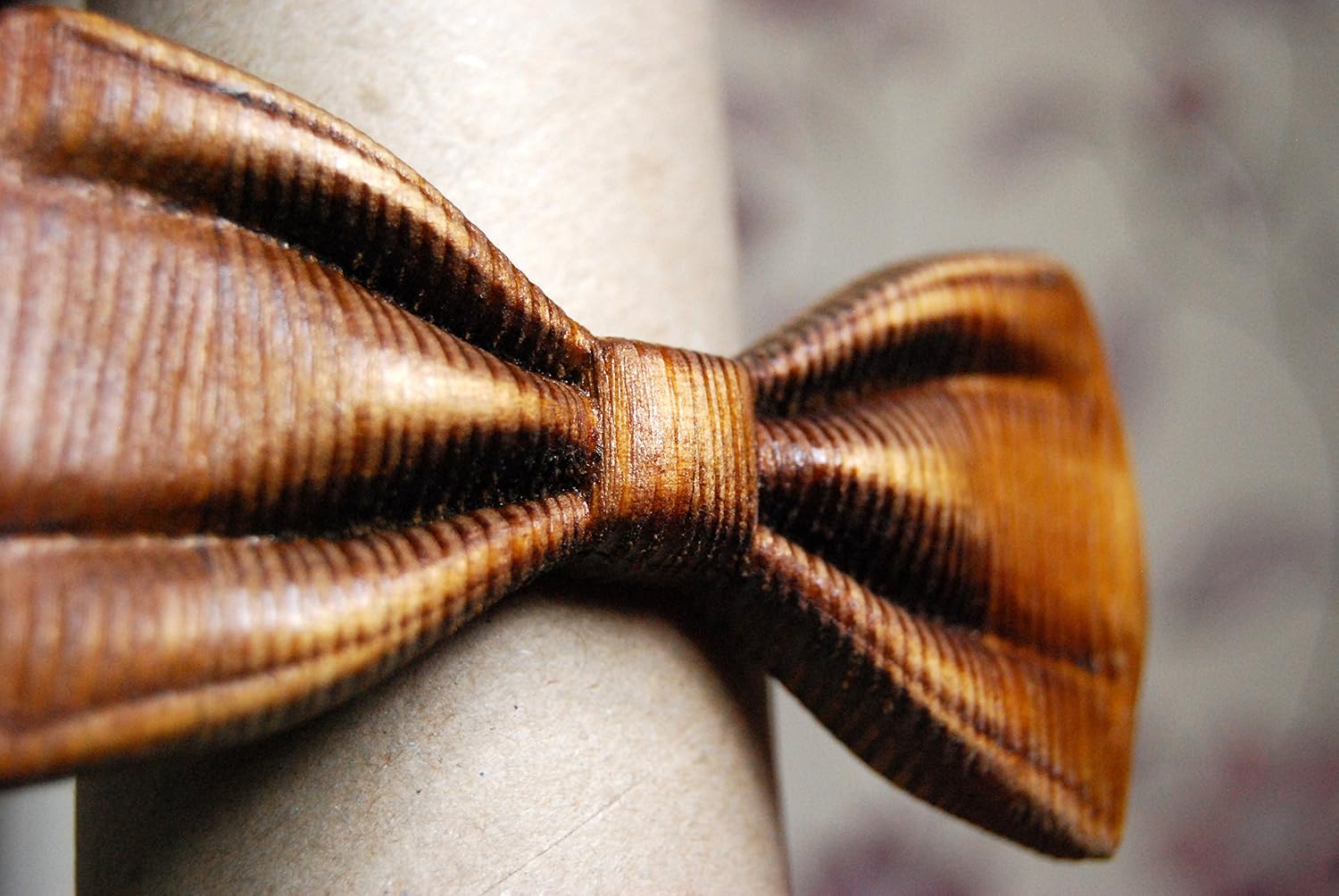 Classic Wooden Bow Tie Fabric Trim