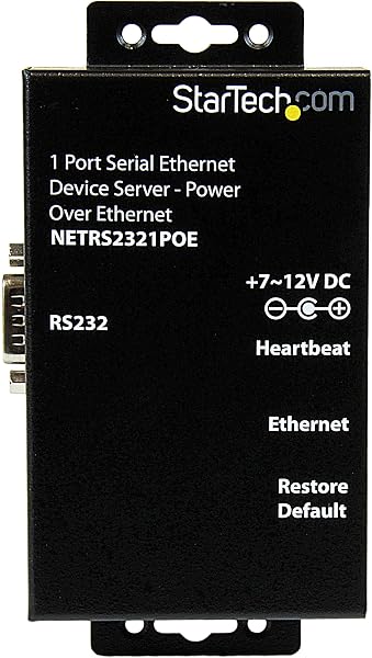 StarTech.com Serveur de périphériques série à 1 port RS232 vers IP Ethernet avec Power over Ethernet (PoE) (NETRS2321POE) - 4