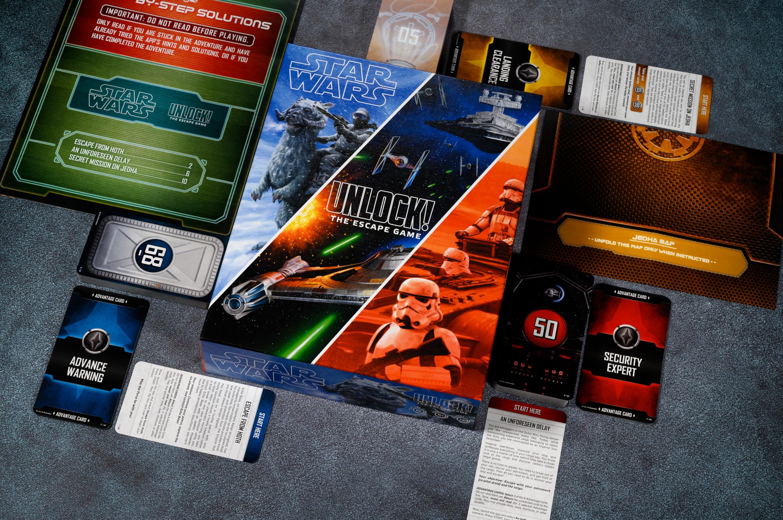Asmodee , Unlock! Star Wars The Escape Game , Board Game , Ages 10+ , 1-6 Players , 60 Minute Playing Time