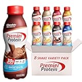Premier Protein, Protein Shake, 8 Flavor Variety Pack, 30g Protein, 1g Sugar, 24 Vitamins & Minerals, Nutrients to Support Immune Health 11.5 Fl Oz (8 Pack)