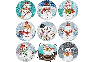DIY Christmas Snowman Scratch Art Snowflakes Ornaments Kit Christmas Winter Craft Supplies...