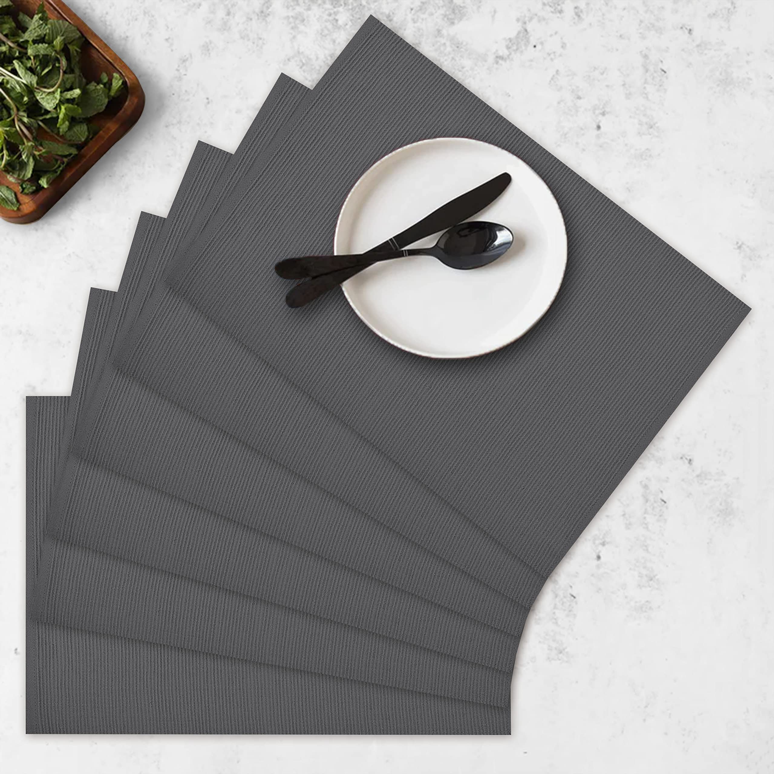 Orange Cotton Placemats - Set of 6 -6
