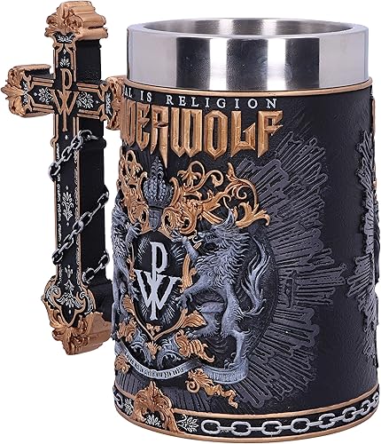 Vista 27 de Nemesis Now Motorhead Tankard - Taza (5.5 in), color negro, resina con inserto de acero inoxidable