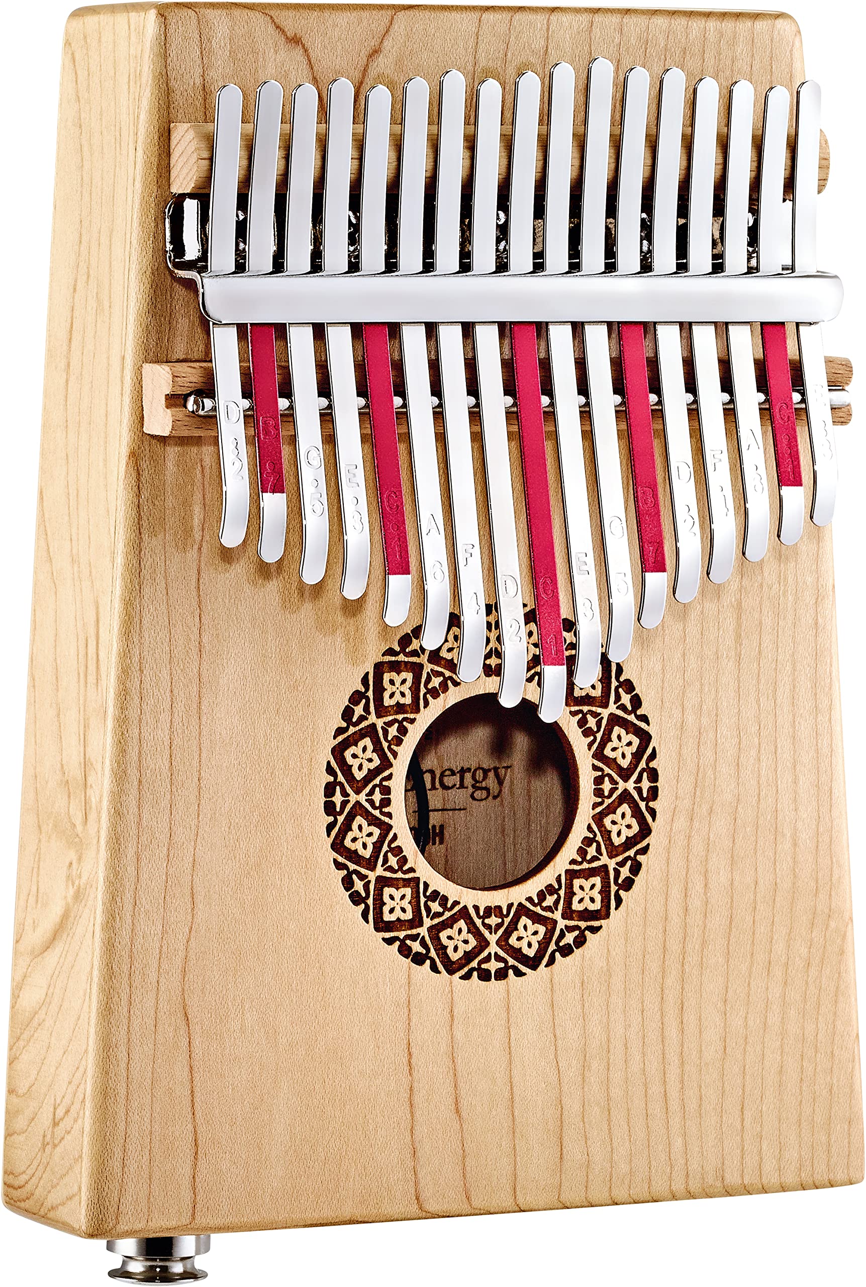 Sonic Energy Kalimba C-Dur 17 Töne Ahornholz Tonabnehmer Inkl. Zubehör