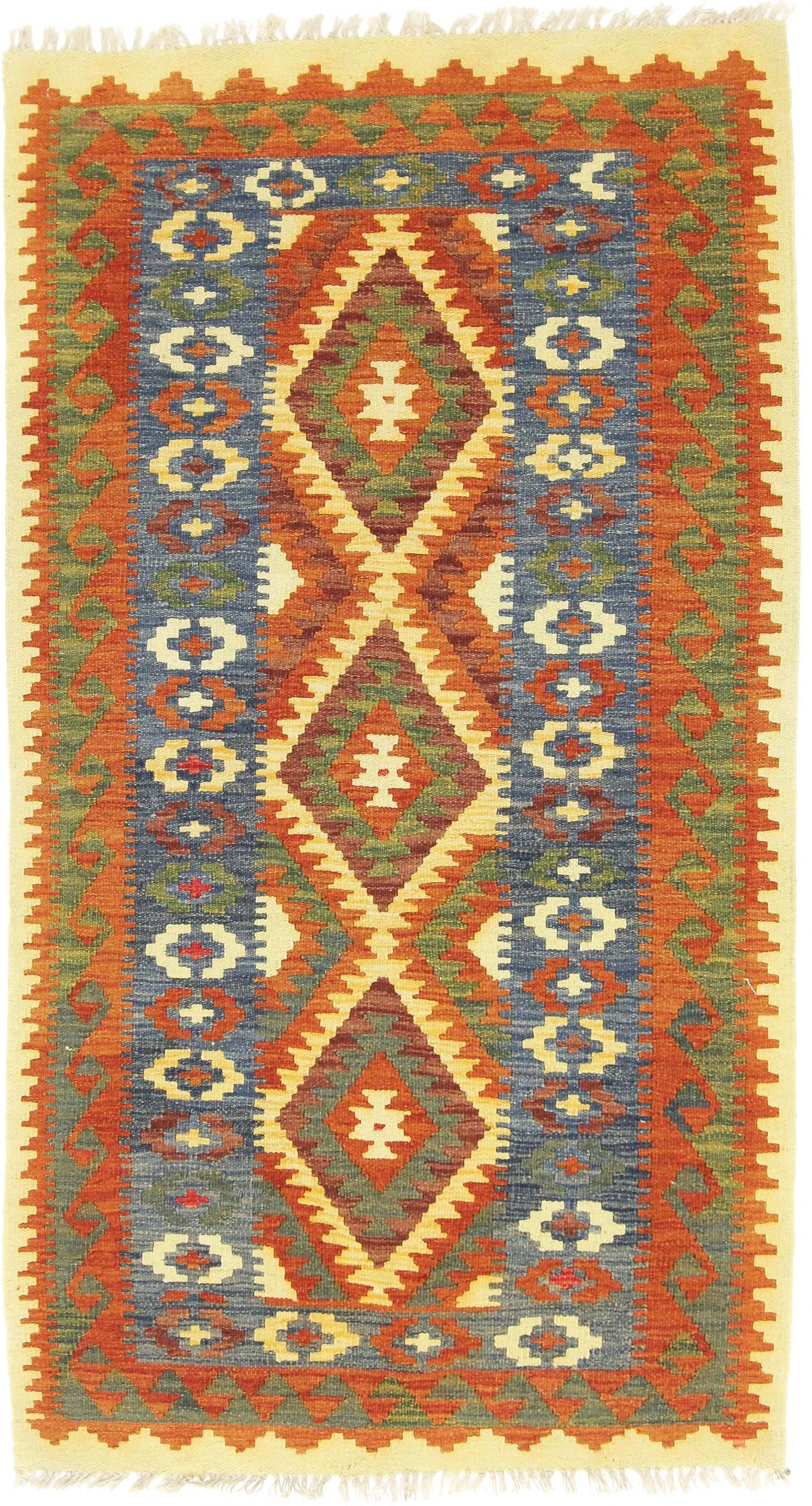 Tapis d'Orient Kilim afghan tissé main 100x187 tapis de course en laine