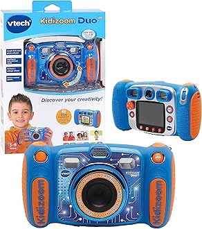 VTech Kidizoom Duo Camera 5.0|Digital Camera For Children |Electronic Toy Camera |Photos & Video For Kids Aged 3, 4, 5, 6, 7, 9 Years Old, Blue