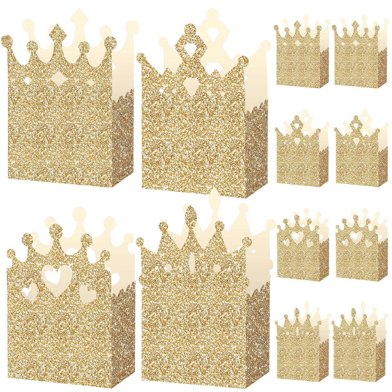 Buy 20 Pieces Princess Crown Boxes Glitter Princess Boxes Princess 