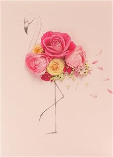 UK Greetings Birthday Card for Her/Friend - Floral Flamingo Design
