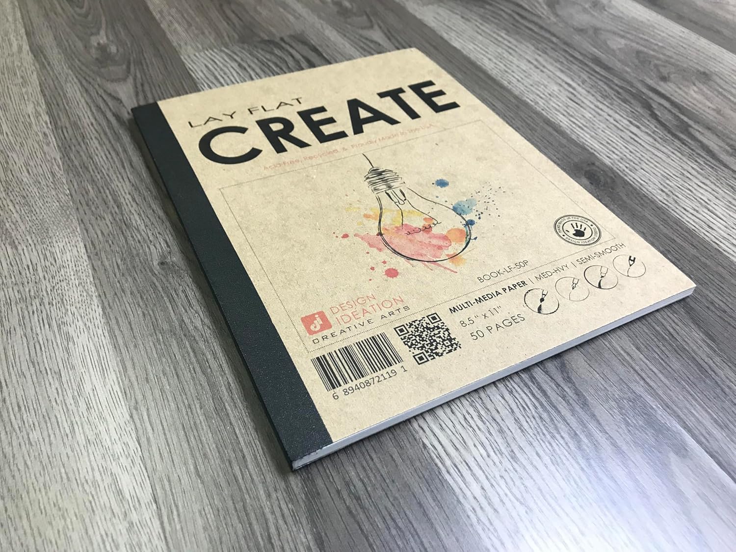 Design Ideation Lay Flat Create. Removable Sheet Sketchbook. Premium Paper. Smart-Bind Reinforced Lay Flat Binding. (8.5" x 11") LF-2550-LS (5 Book Value Pack)